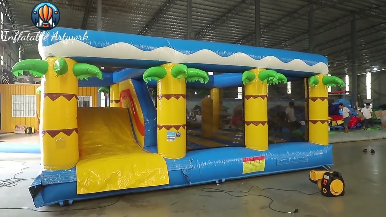 Commercial Large Inflatable Tropical Bounce House for Sale