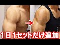 普段の筋トレにほぼ毎日トレを1日1セット追加して筋肥大したやり方