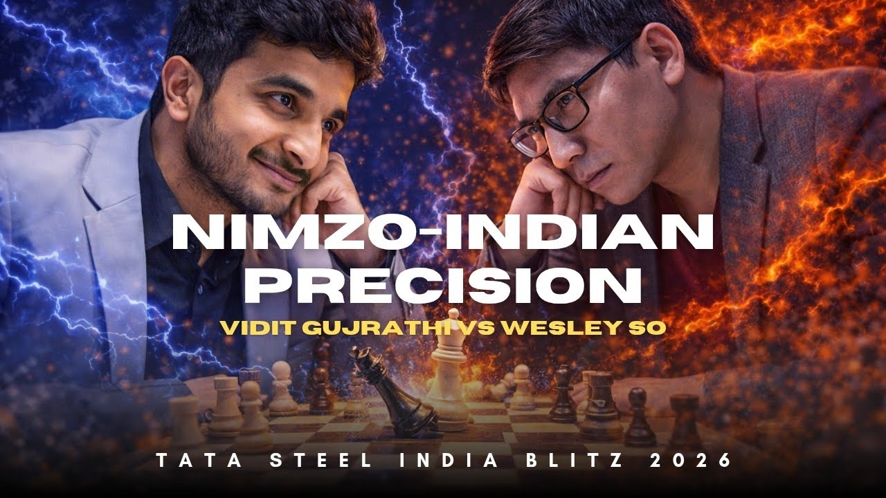 Vidit Gujrathi vs Wesley So | Nimzo-Indian Precision | Tata Steel India Blitz 2026