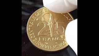 beautiful west african coin 25 franks year 2000/Pragtige Wes-Afrikaanse geldeenheid/غرب أفريقيا