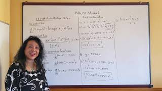 Math 150 Section 2.3 The Product and Quotient Rules