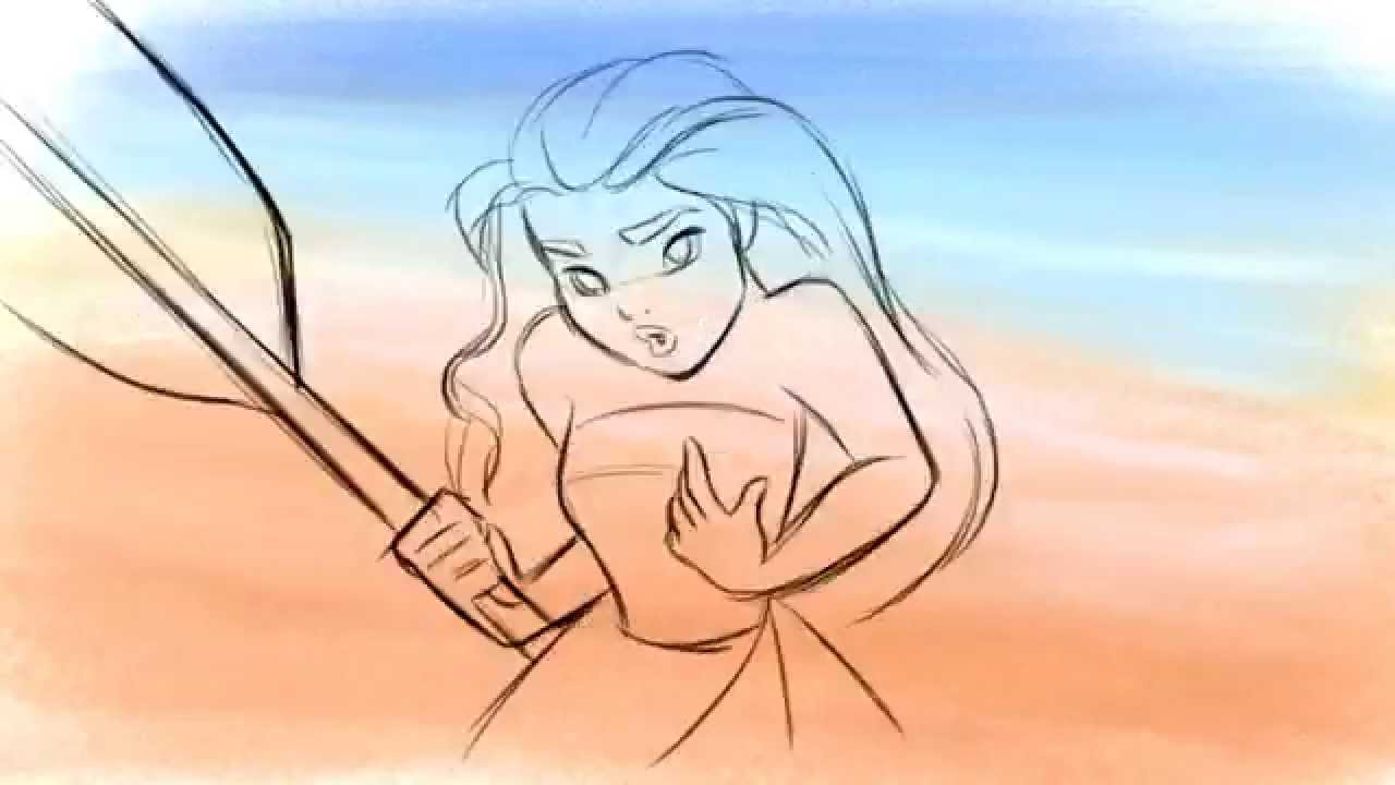 disney's moana animation pencil test - YouTube