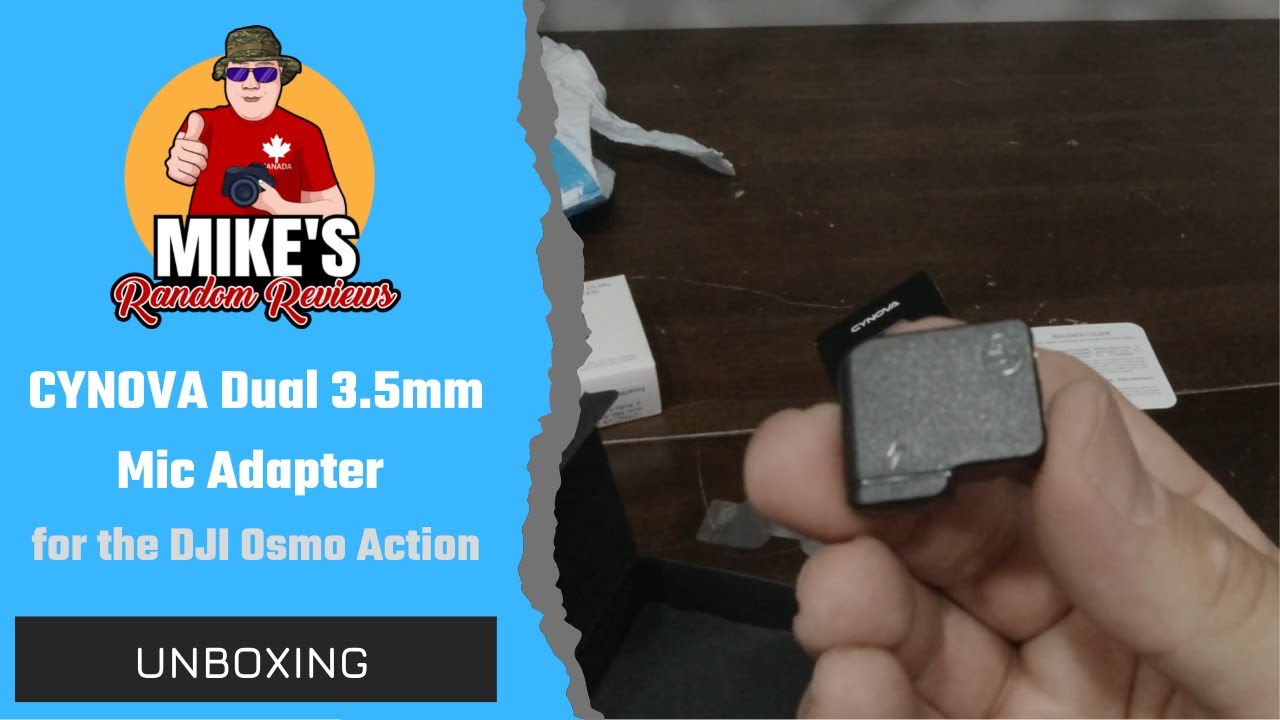 CYNOVA Osmo Action Dual 3.5mm Mic Adapter - Made for Osmo Action with Authorization