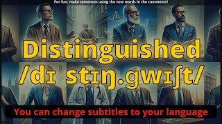 Distinguished meaning with 5 examples