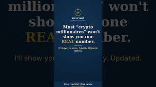 Most “crypto millionaires” won't show one real number. I do. #Shorts