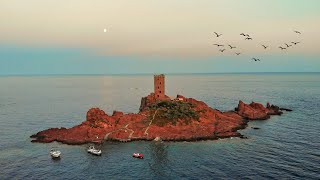 Saint Raphaël | Cap Dramont | Île d’Or | Île Noire | Tintin | 4K Drone | France