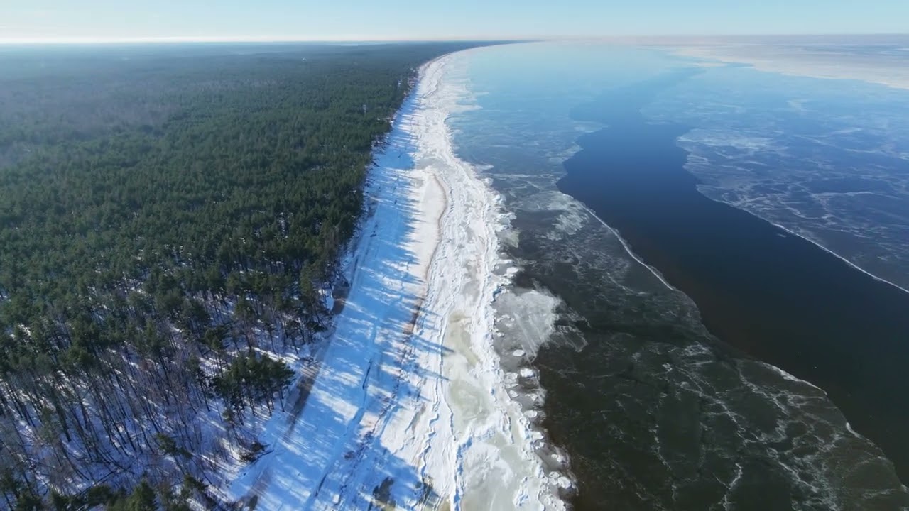 Carnikava, Gaujas grīva 2026 Februāris Drons DJI NEO 2