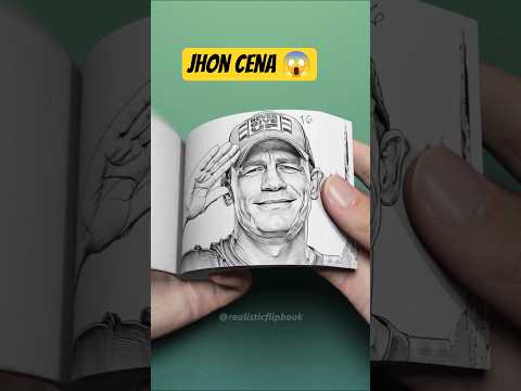 Realistic Flipbook Drawing That Looks Alive 😱#viral  #shorts #flipbook #art #jhoncena #wwe #ytshorts