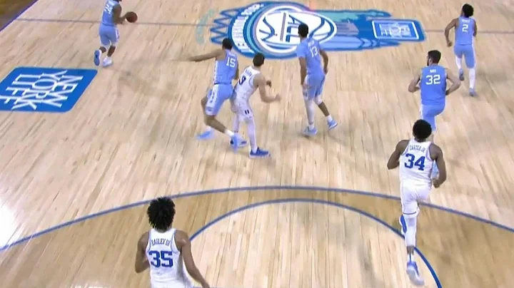 Grayson Allen Collides With UNC's Garrison Brooks ...