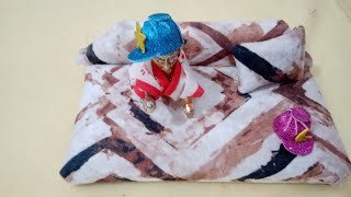 Make Cap/ Hat for Ladoo Gopal, Summer special cap/ hat of Bal Gopal / Thakur ji / Bal Krishna