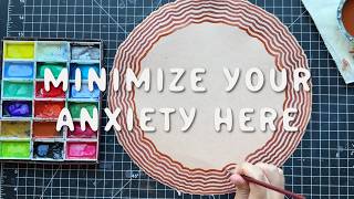 2.5 Hours of Body Doubling for Anxiety | No Cuts Circular Watercolor Painting