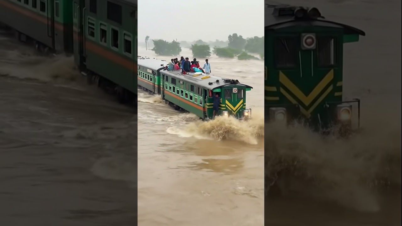 Поезд пересёк наводнение 🚆🌊 | Смешные ситуации 