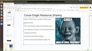 Web-security technologies (SOP, CORS, CSP) (Oleksii Kyseliov)