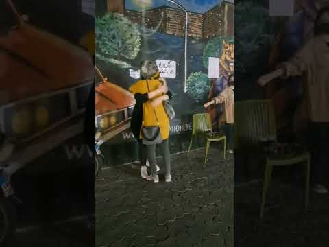 Iranian Girls Hugging People In Streets Of Tehran آغوش رایگان برای ملت ایران