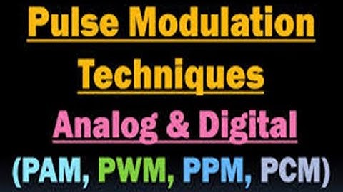 Communication Systems 105: Pulse Amplitude Modulation (PAM)