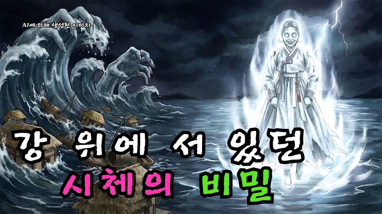 사흘 동안 가라앉지 않고 소용돌이치며 강물 위에 꼿꼿이 서 있는 시체: 하백에게 거부당한 소녀의 저주와 어촌 마을에 닥친 재앙 | 야담 | 민담  |  조선시대