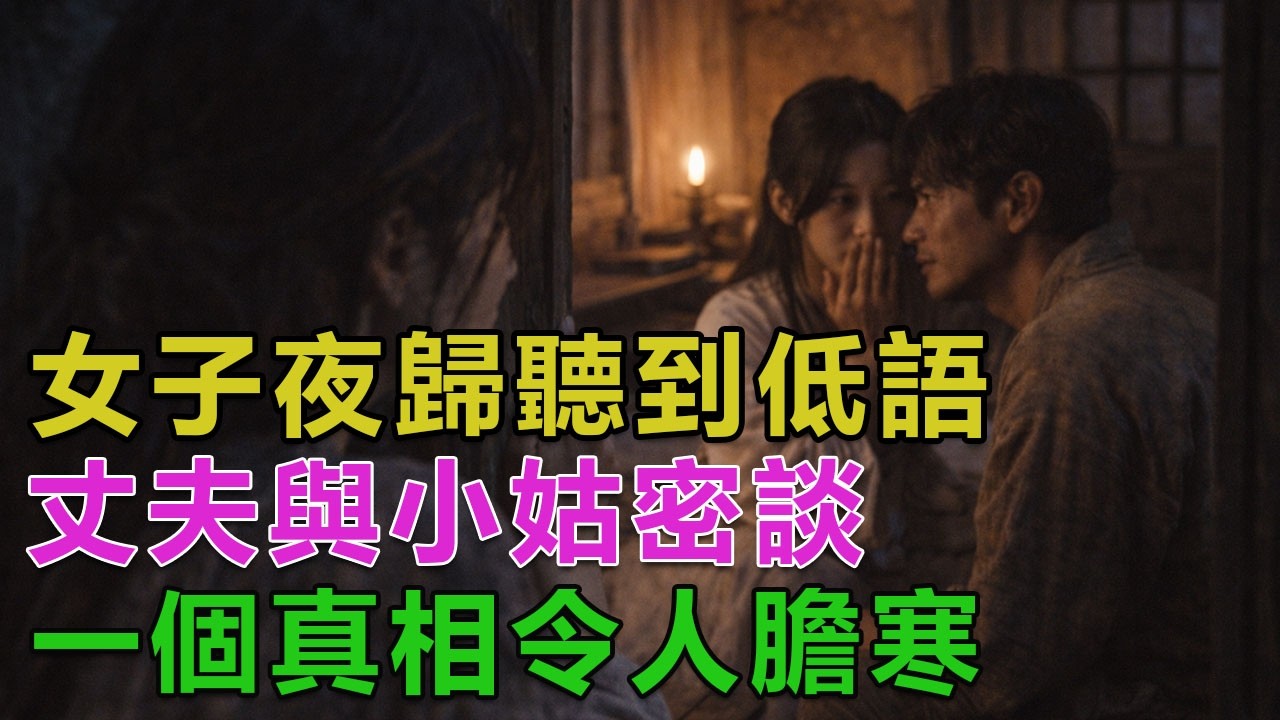 民間故事：女子夜歸聽到低語，丈夫與小姑密談，一個真相令人膽寒