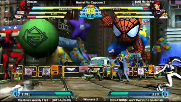 The Break Weekly #120 - MvC3 W2 - Damian VS [AG] MarlinPie