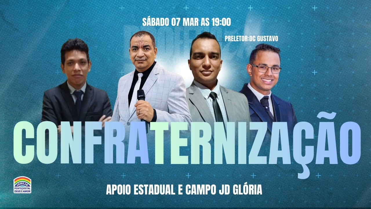 07/03/2026 -  Culto de confraternização | Jd. Glória | Sede Estadual | IPDA AO VIVO| DC. Gustavo
