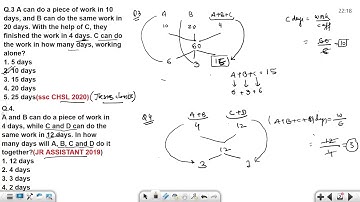 PRACTICE AND REVISION OF MATH CLASS 1  (TIME AND WORK) FOR JKSSB ,VLW ,SSC GD,CHSL,CGL,UPSC,JKP ETC