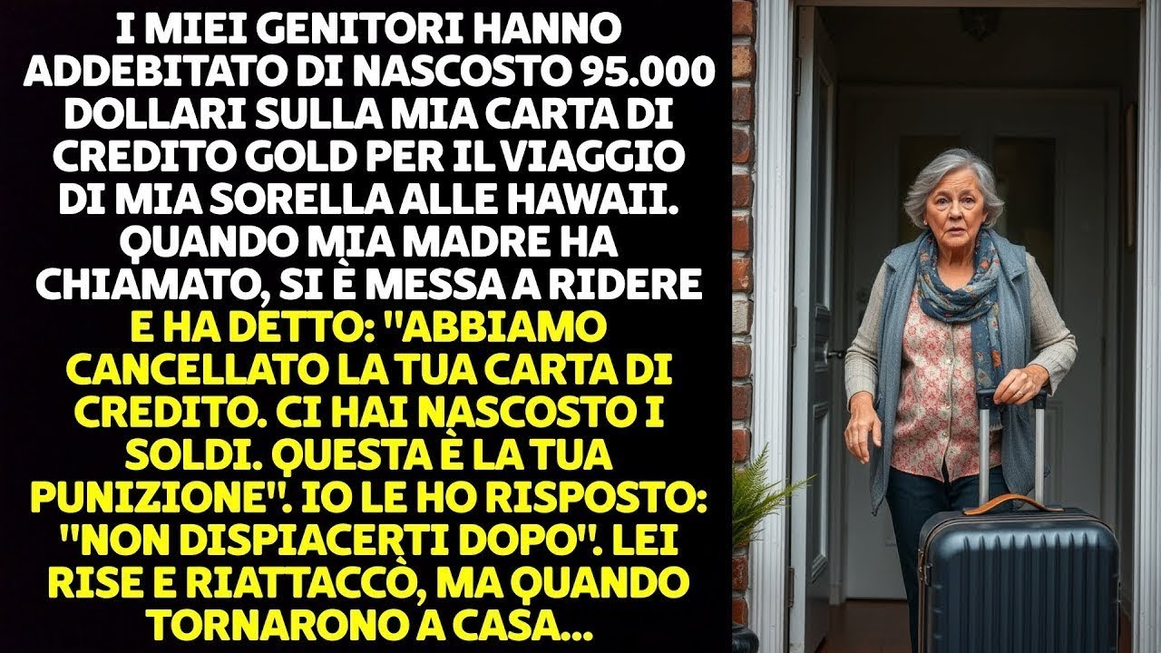 I MIEI GENITORI HANNO ADDEBITATO SULLA MIA CARTA DI CREDITO $95 000 PER IL VIAGGIO DI MIA SORELLA