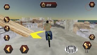 Rooftop Stunt Man Bike Rider Android Gameplay screenshot 5