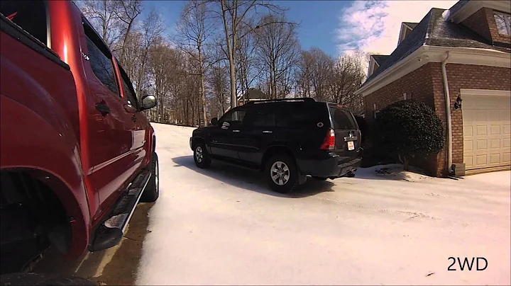 4WD vs 2WD in the snow with Toyota 4Runner