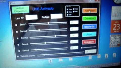 Microcontrolador PIC18f4550 con 5 Servos y 2 Motores
