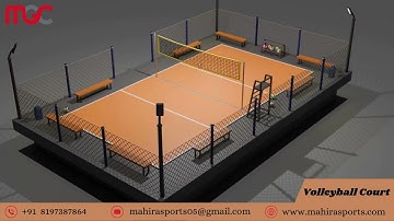 Volleyball Court 3d Model 🏐 🏆