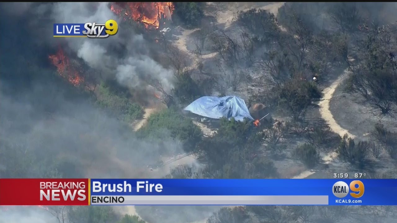 Brush Fire Consumes Tents, Homeless Encampments In Sepulveda Basin ...