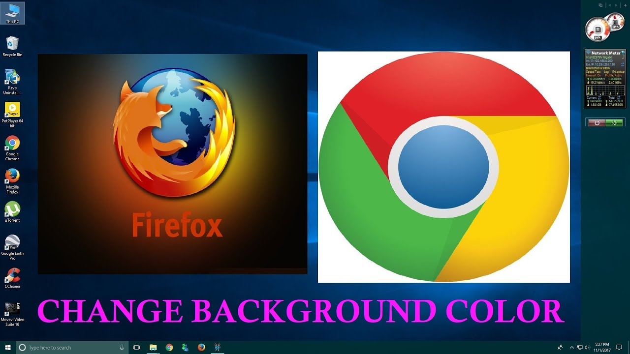 How to change background color in Google Chrome and Firefox - YouTube