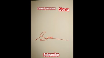 #how #to #simple #signature #sona #shorts #video