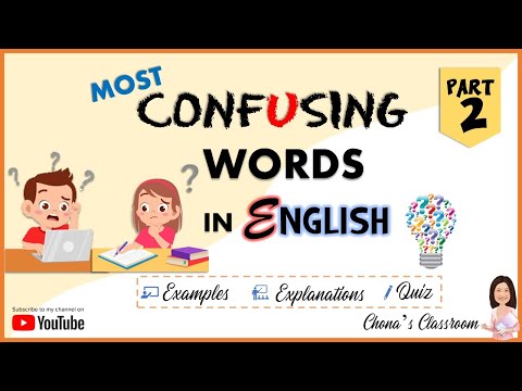 COMMONLY CONFUSED WORDS IN ENGLISH | EXPLANATIONS | EXAMPLES | QUIZ [2/3]