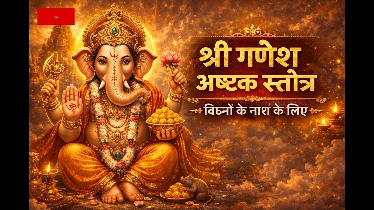 श्री गणेश अष्टकम स्तोत्र | Shri Ganesha Ashtakam | विघ्नों के नाश के लिए दिव्य स्तोत्र 🙏🕉️#viral