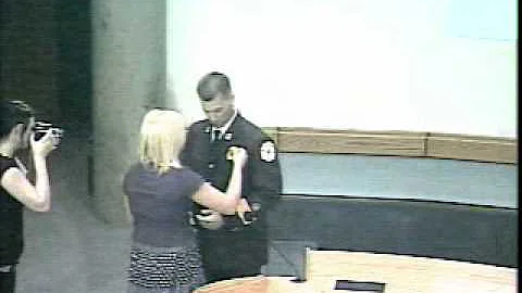 Steve Botts receives Fire Chief Badge