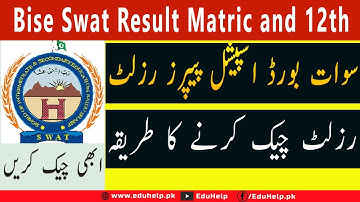 Bise Swat Result 2021 Matric and 12th Class