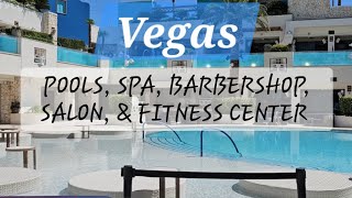 PALMS POOL, SPA, BARBERSHOP, SALON, AND FITNESS CENTER! #vegas #pool #salon #barbershop 