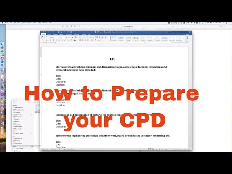 How to prepare your CPD for your CDR package?