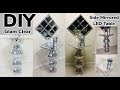 Dollar Tree DIY Glam LED Mirrored Clear End Table 2019