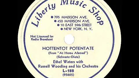 1935 Ethel Waters - Hottentot Potentate