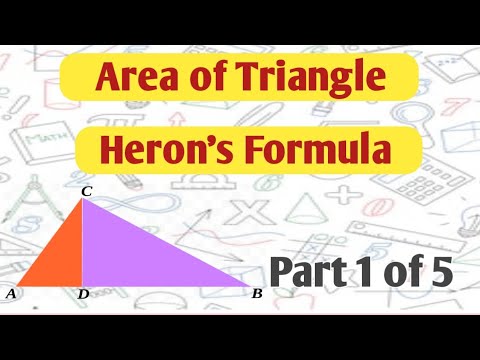 Herons Formula | Area of Triangle | #heronsformula #areaoftriangle # ...