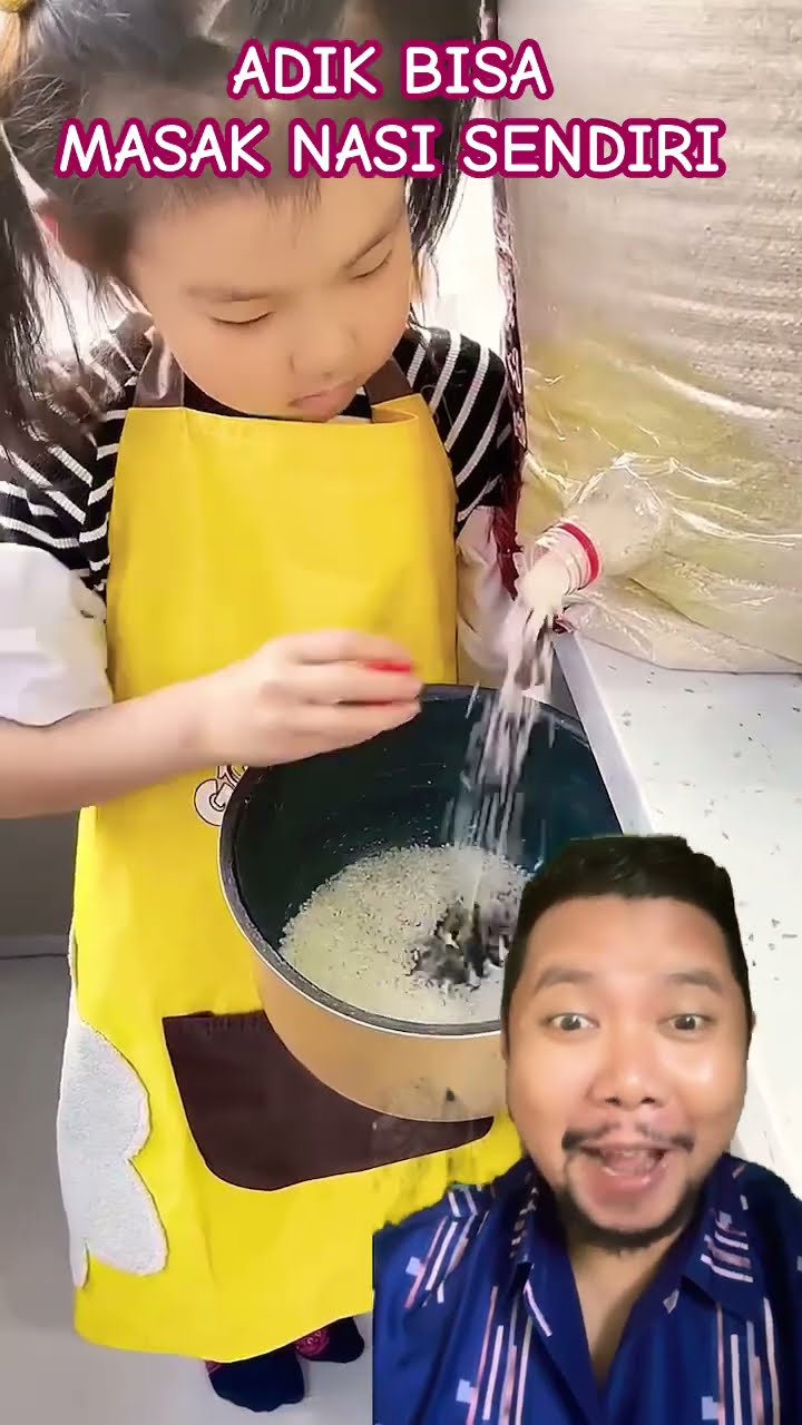 ADIK BISA MASAK BERAS SENDIRI!!!?? #funny #comedy #cute #cooking
