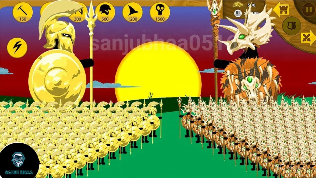 EPIC GOLDEN SPEARTON VS x9999 SPEARTON TRICERATOPS, FINAL BOSS | Stick War Legacy Mod | SANJU BHAA