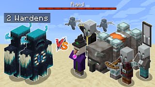 2 Wardens vs Raid - Can 2 Wardens defeat a full raid all alone? (Hard difficulty, Bedrock edition)