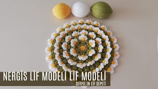 Serpilin Lif Sepeti - Nergis Çiçeği Yuvarlak Lif Modeli (Tasarım @MARIFETLIANNE )