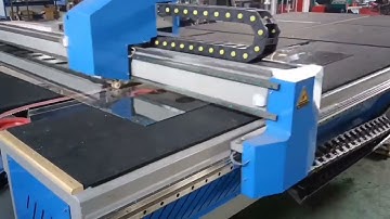 2621 CNC Glass Cutting Machine from loading glass, cutting glass , labeling to breaking glass