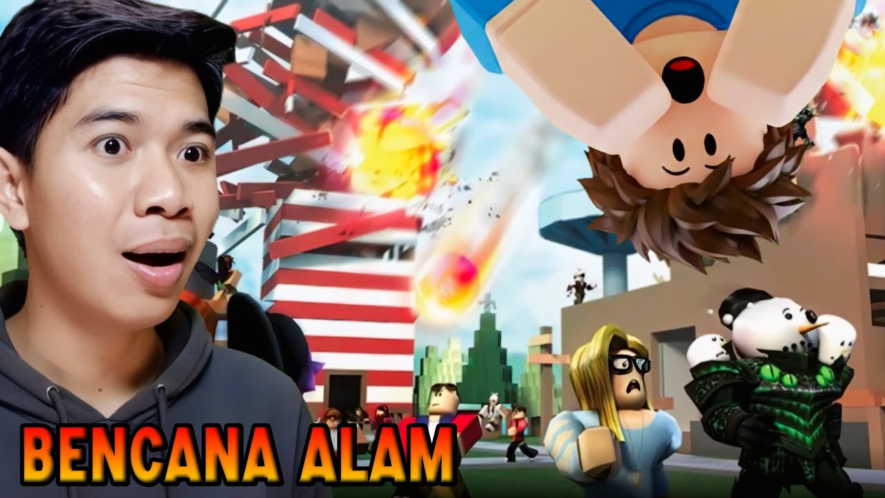 LARI CARI TEMPAT AMAN ADA BENCANA ALAM - ROBLOX NATURAL DISASTER