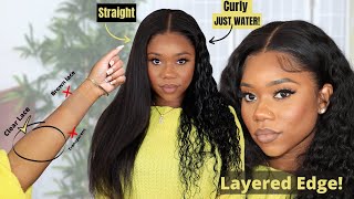 What Wig Grow From The Scalp?😱3in1 Dry Straight & Wet Curly *MAGIC* Layered Edge Wig |XRSBEAUTYHAIR