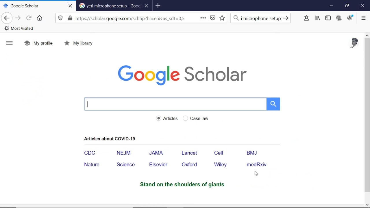 Linking NUST Library to Google Scholar