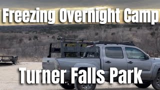 36 Hour Freezing Overnight Camping - Turner Falls Park | Cave Exploring and Bison Sightseeing